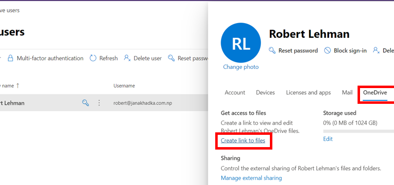 Get, Grant and Revoke access to another user’s OneDrive